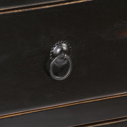 Rustika Rowe -  Sideboard Black 160x40x80 cm Solid Mango Wood